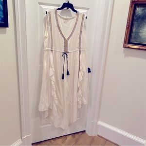XL Talisman White cotton gauze dress from Anthropologie